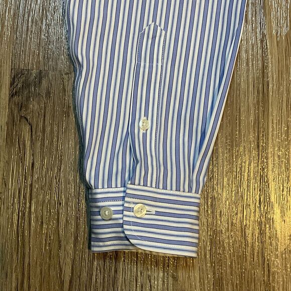 Brooks Brothers‎ Boys Non Iron Button Down Shirt Blue Plaid Large Youth LS - Picture 3 of 6